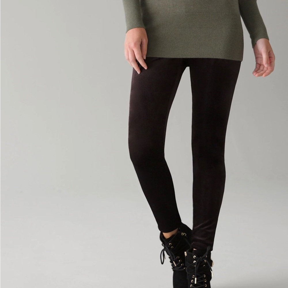 WHBM velvet cord runway leggings.